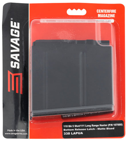 Savage Arms 55190 110BA 5-Round Magazine 338 Lapua Mag Blued Steel