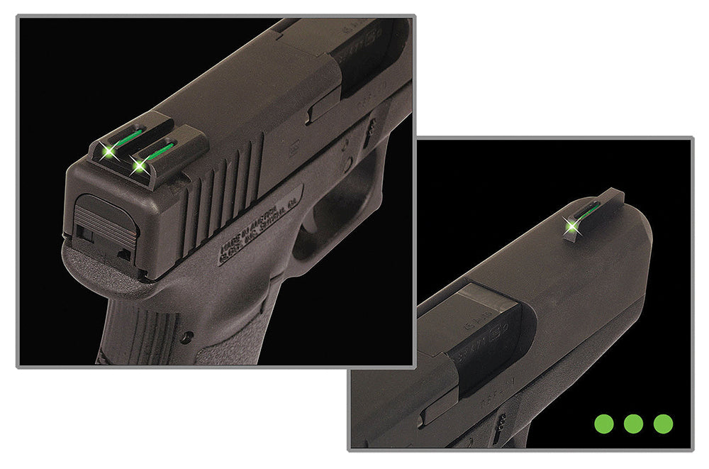 TruGlo TG131MPT TFO Green Tritium Fiber Optic Front Yellow Rear Sight for Smith & Wesson M&P Series