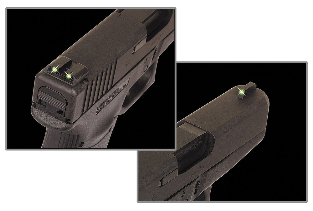 TruGlo TG231MP Tritium Night Sight Set Black Green Tritium Front and Rear for Smith & Wesson M&P