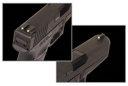 TruGlo TG231MP Tritium Night Sight Set Black Green Tritium Front and Rear for Smith & Wesson M&P