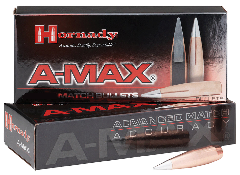 Hornady A-MAX 50 Cal 750 gr High BC Boat Tail Bullet 20-Count