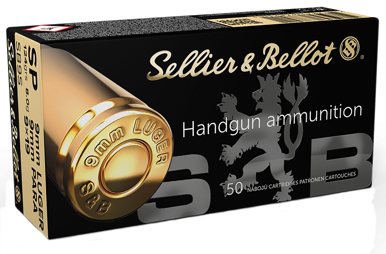 Sellier & Bellot (S&B) SB9S  Soft Point SP 124 Grain 9mm Luger/Parabellum