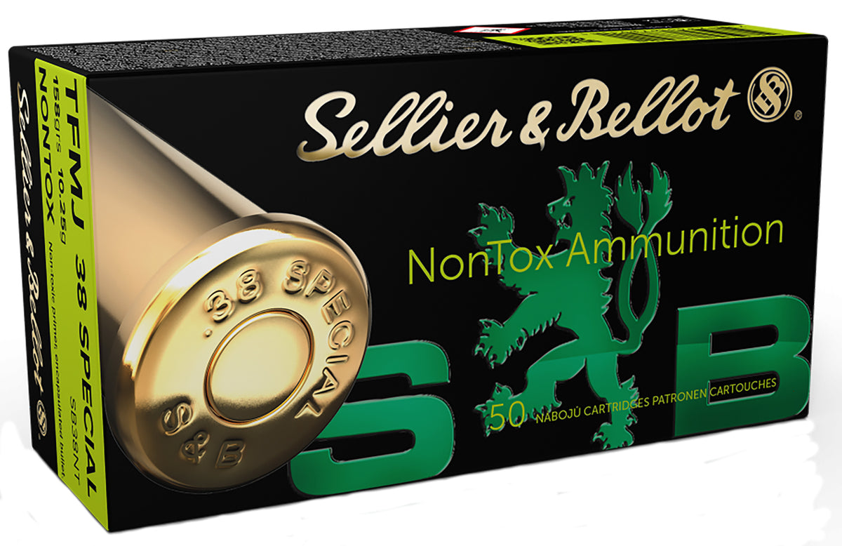 Sellier and Bellot Handgun Non-Tox .38 Special 158 gr TMC ammo