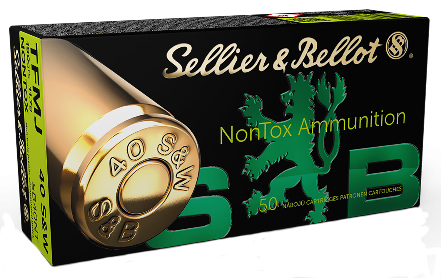 Sellier and Bellot Handgun Non-Tox .40 S&W 180 gr TMC ammo