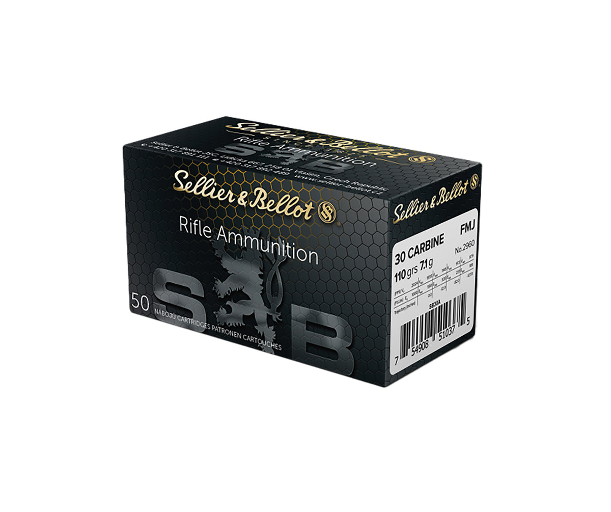 Sellier and Bellot  .30 Carbine 110 gr FMJ ammo
