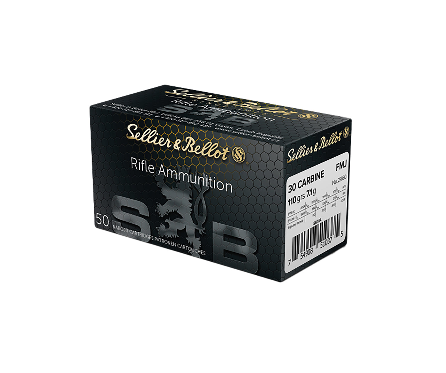 Sellier and Bellot  .30 Carbine 110 gr FMJ ammo