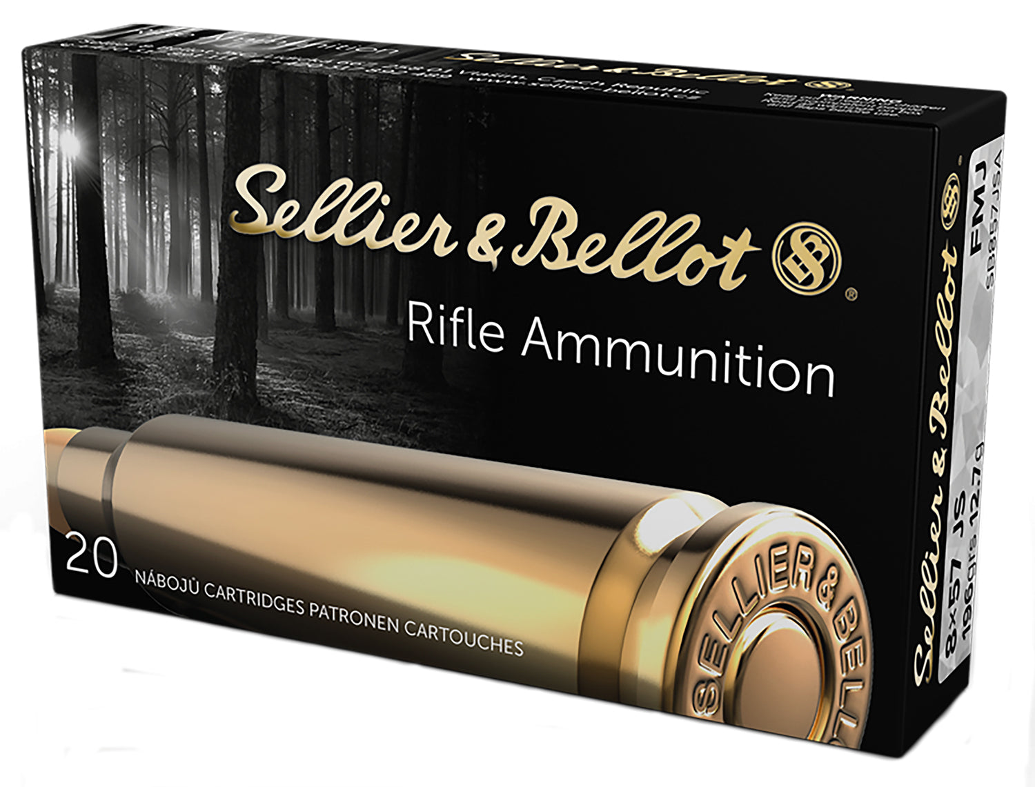 Sellier and Bellot Rifle 8mm Mauser 196 gr FMJ ammo