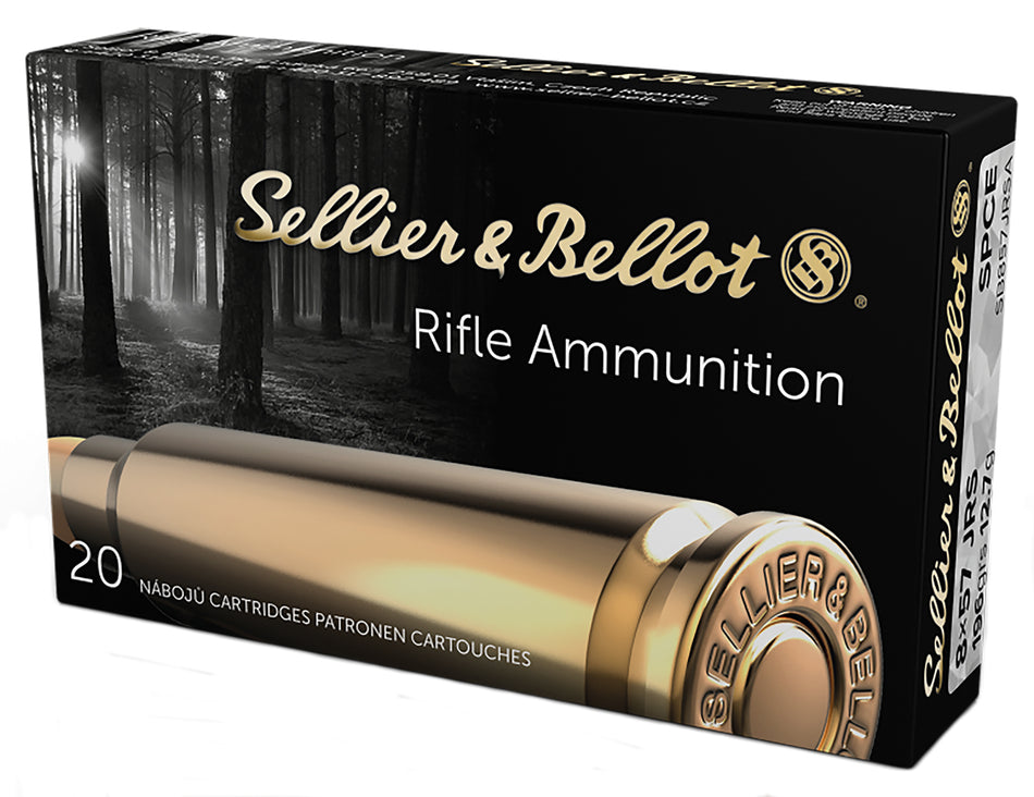 Sellier and Bellot Rimmed for Single Shot Only 8mm Mauser 196 gr JSP ammo