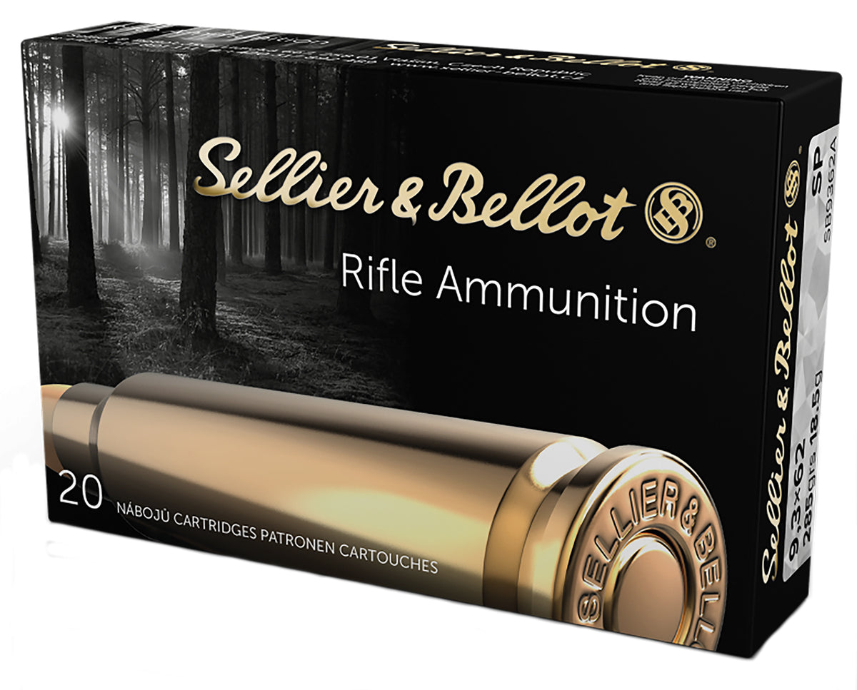 Sellier and Bellot Rifle 9.3x62mm Mauser 286 gr JSP ammo