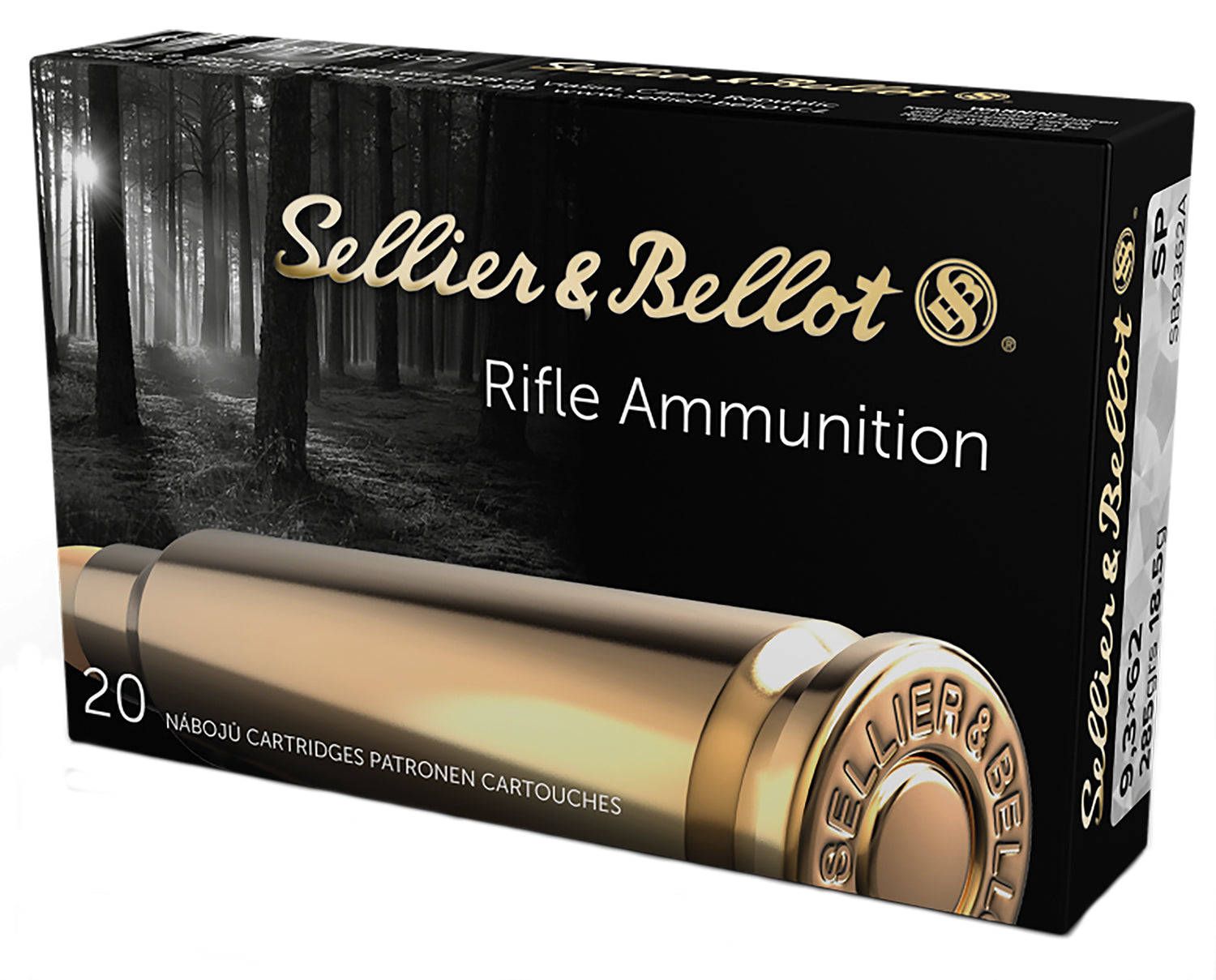 Sellier and Bellot Rifle 9.3x62mm Mauser 286 gr JSP ammo