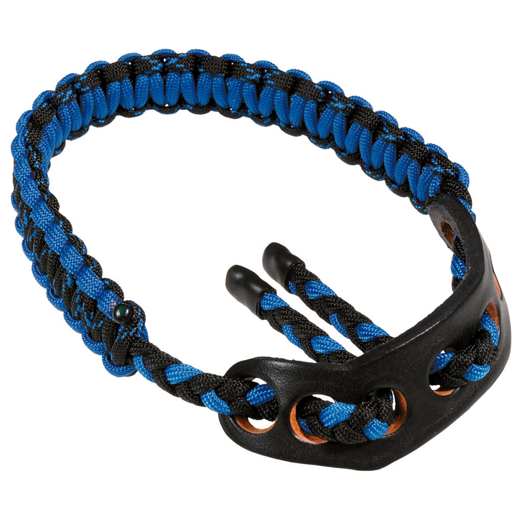 Paradox Elite Custom Cobra Bow Wrist Sling Black and Blue Leather