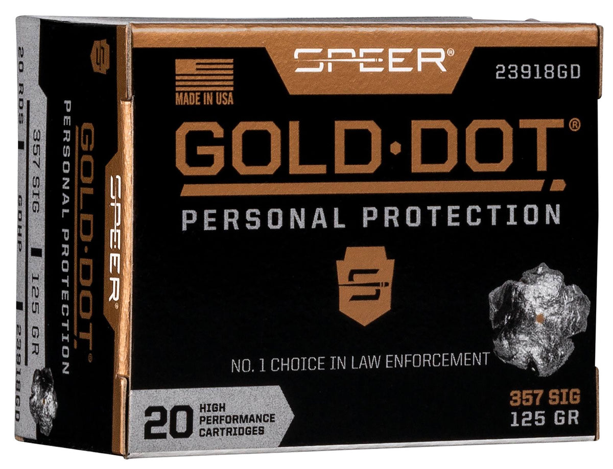 Speer Gold Dot Personal Protection Bullet 357Sig 125gr Hollow Point 100ct