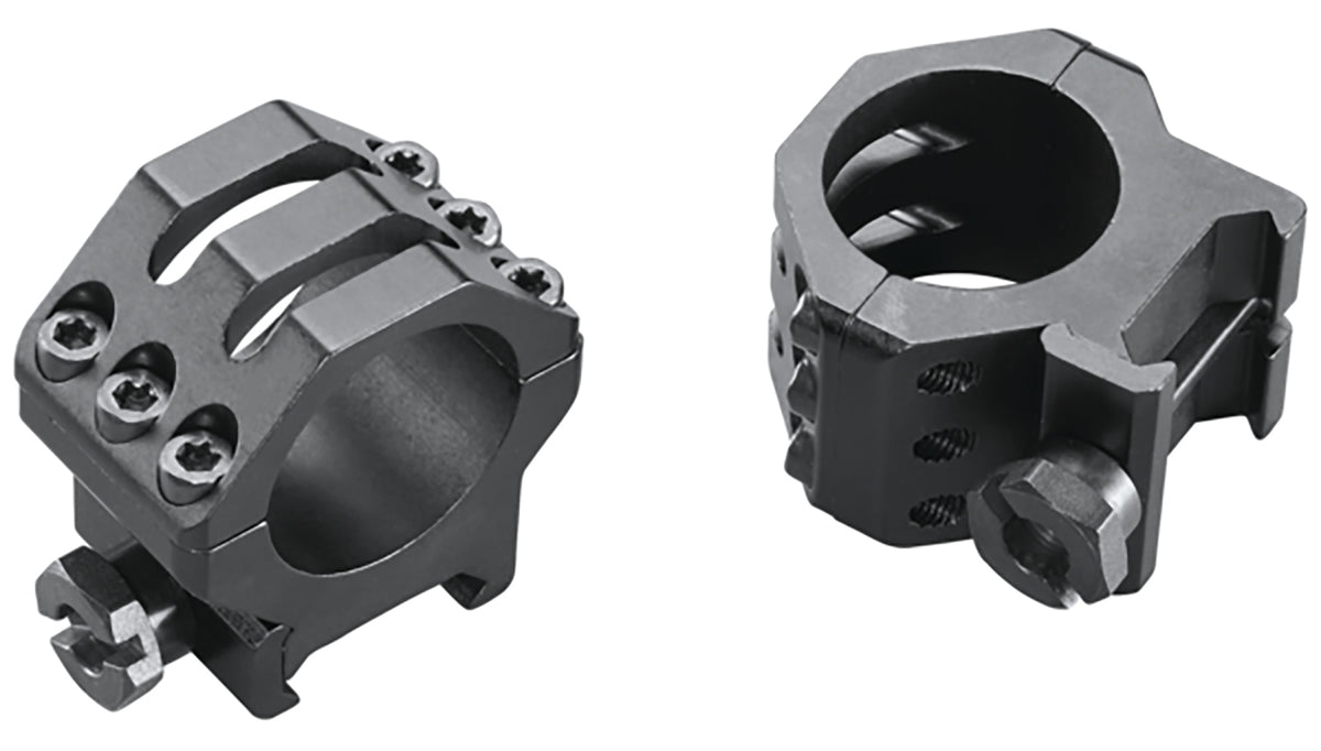 Weaver Six-Hole Skeleton Scope Rings Matte Black 1" Medium