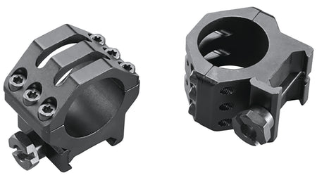 Weaver Six-Hole Skeleton Scope Rings Matte Black 1" Medium