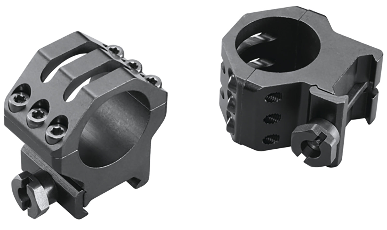 Weaver 48350 Six-Hole Skeleton Scope Rings Matte Black 1" High