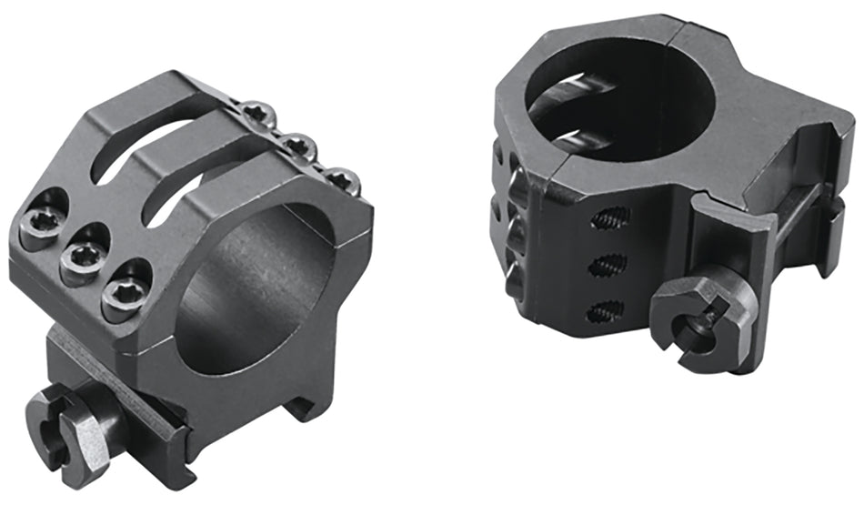 Weaver 48350 Six-Hole Skeleton Scope Rings Matte Black 1" High