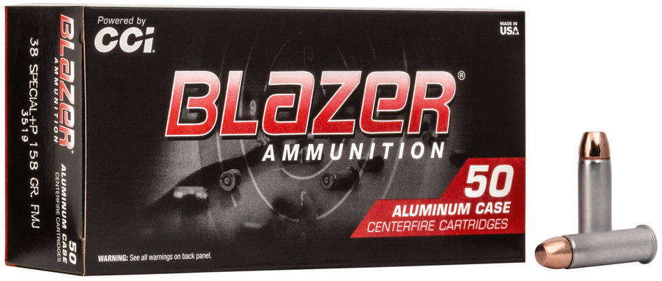 Blazer 3519 Aluminum +P Total Metal Jacket TMJ 158 Grain .38 Special