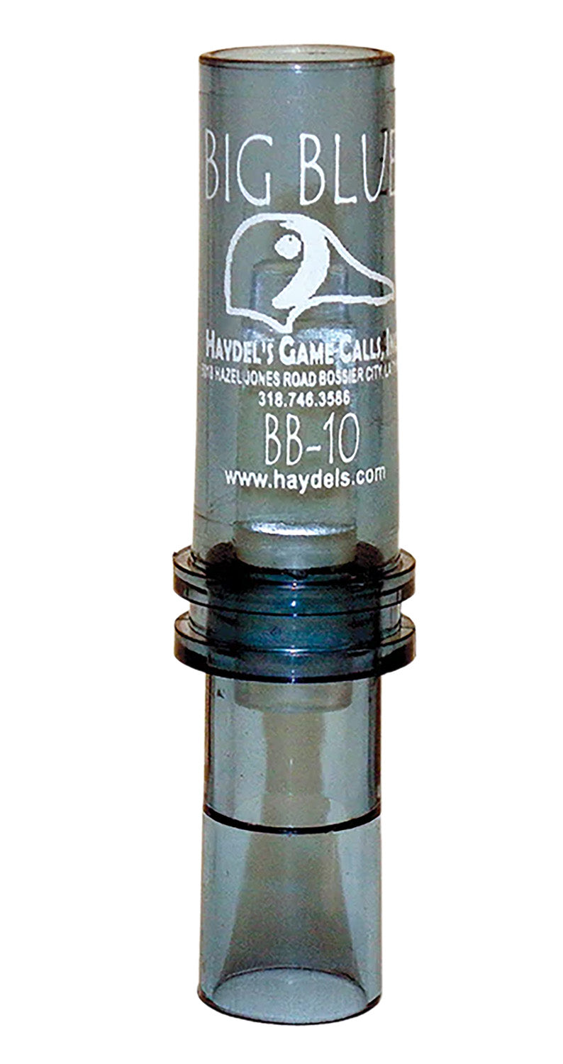 Haydel's BB10 Big Blue Double Reed Teal Duck Call - Clear Acrylic