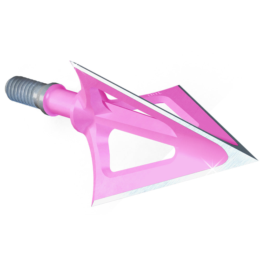 G5 Montec 100 gr. Pink Stainless Steel Fixed Blade Broadheads 3 Pack