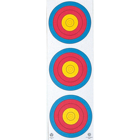 Maple Leaf Official World Archery Vertical 3-Spot Target Face 25 Pack