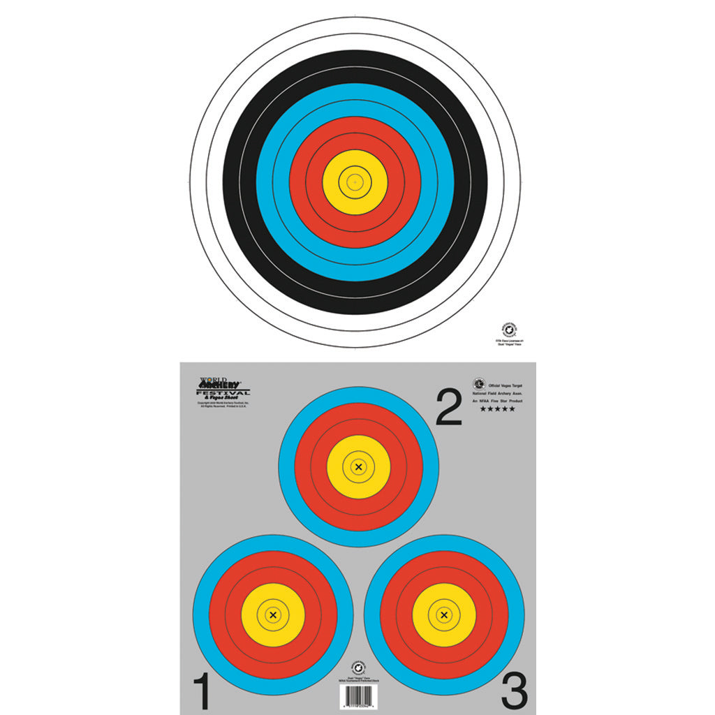 Maple Leaf Dual Vegas Archery Target Face 100 Pack