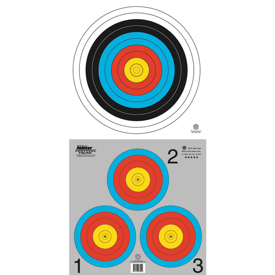 Maple Leaf Dual Vegas Archery Target Face 100 Pack
