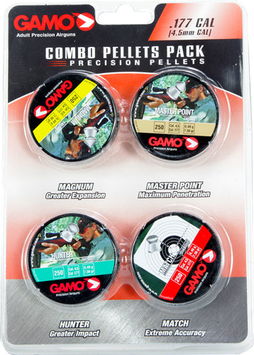 Gamo .177 Cal Combo Assortment Match Hunter Mag and Master Point Pellet Pack
