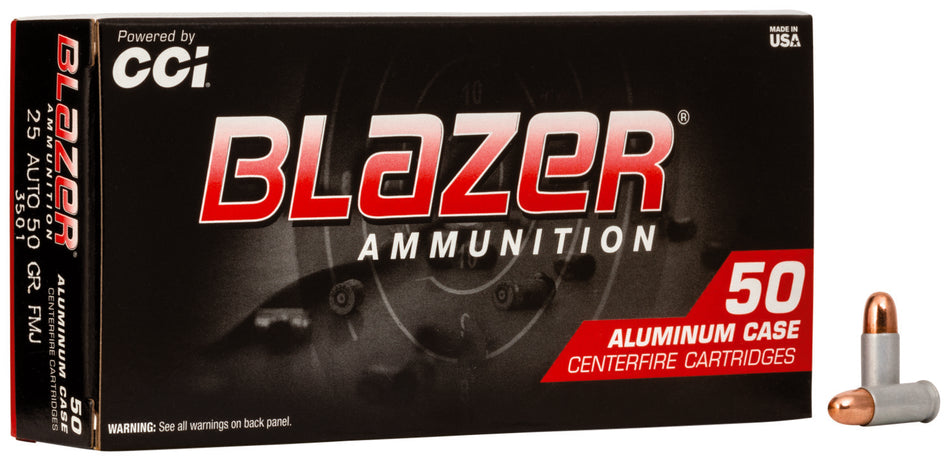 Blazer Aluminum .25 ACP 50 gr TMC ammo
