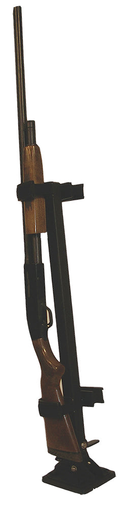 Rugged Gear 10083 Permanent Floor Mount Gun Rack 2 Rifle/Shotgun Black Metal