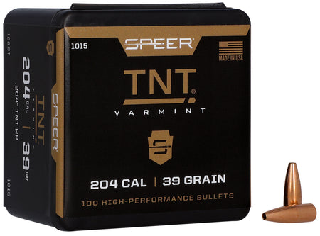 Speer 1015 204Cal 39gr TNT HP Reloading Bullets 100 Per Box