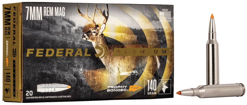 Federal P7RTT2 Premium Trophy Bonded Tip  140 Grain 7mm Remington Mag