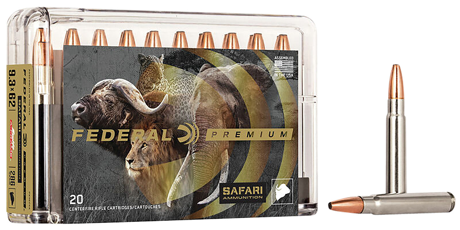 Federal Premium Safari Cape-Shok 9.3x62mm Mauser 286 gr JSP ammo
