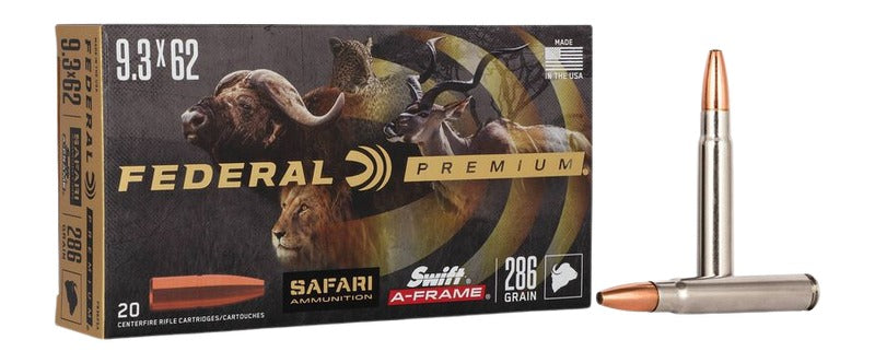Federal Premium Safari Cape-Shok 9.3x62mm Mauser 286 gr JSP ammo