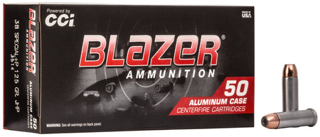 Blazer Aluminum +P .38 Special 125 gr JHP ammo