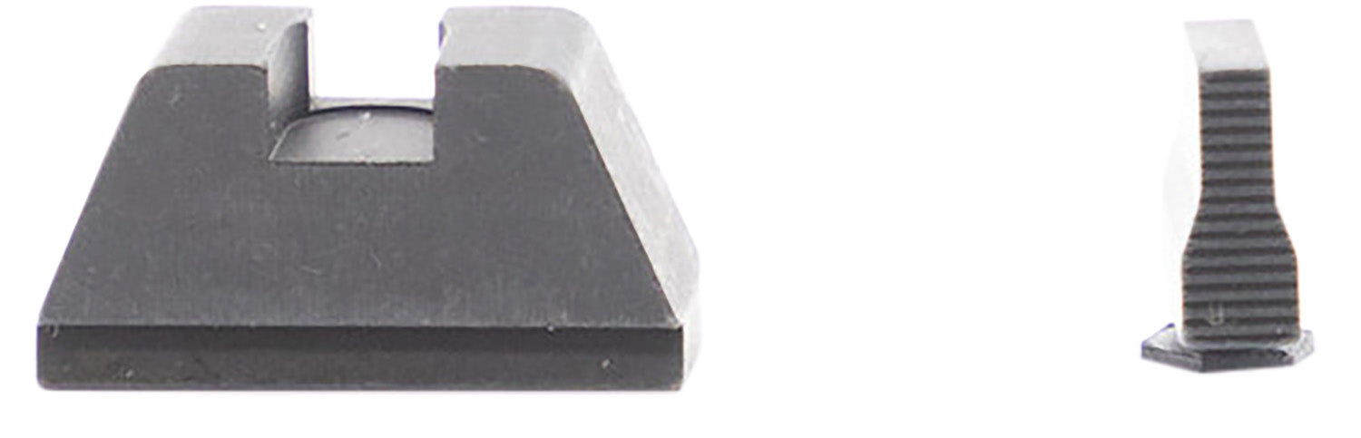AmeriGlo GL429 Optic Compatible XL Tall Sight Set for Glock - Black Serrated Front & Flat Black Rear
