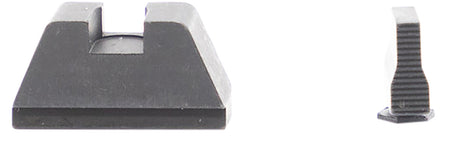 AmeriGlo GL429 Optic Compatible XL Tall Sight Set for Glock - Black Serrated Front & Flat Black Rear