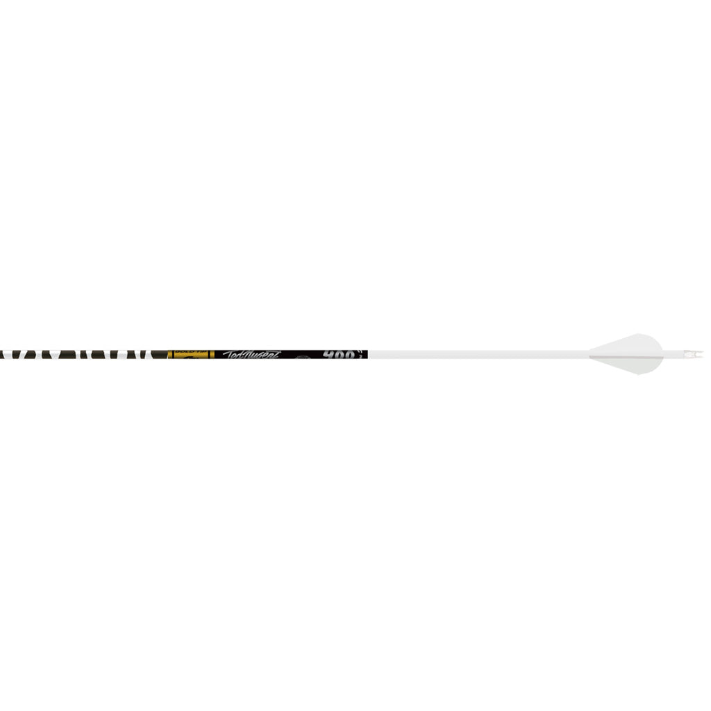 Gold Tip Ted Nugent Signature Arrows White Zebra 400 Raptor Vanes 6-Pack
