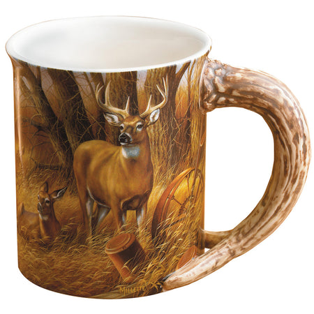 Wild Wings Rustic Retreat Whitetail Sculpted Mug