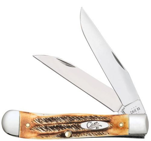 Case Knives 6.5 Bone Stag Trapper Folding Knife