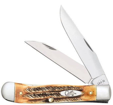 Case Knives 6.5 Bone Stag Trapper Folding Knife