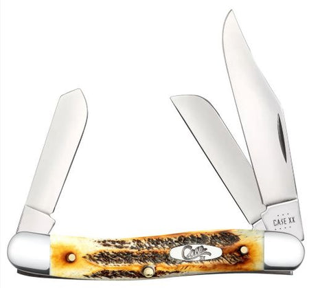 Case Knives 6.5 Bone Stag Stockman Folding Pocket Knife