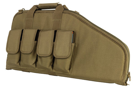 VISM Tactical SubGun/AR/AK Pistol Case 28" Tan with 4 Mag Pouches