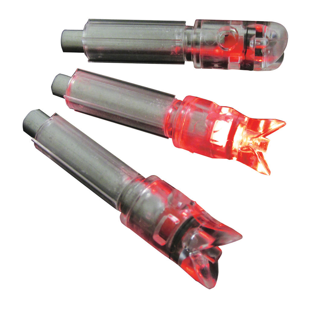 GWS Lighted Crossbow Nocks Red .297-.302 I.D. 3-Pack