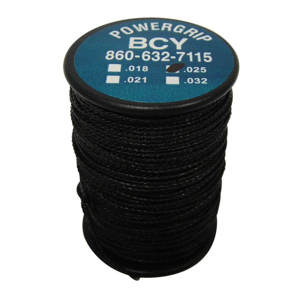 BCY Power Grip Bowstring Serving Black .025 50 yds.