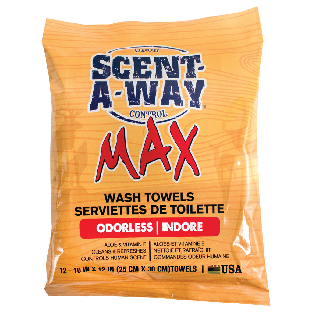 Scent-A-Way Max Wash Towels 12-Pack Odor Control