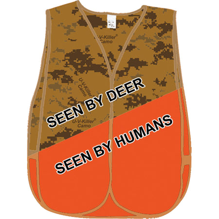 Atsko U-V Killer Treated Blaze Camo Orange Hunting Vest