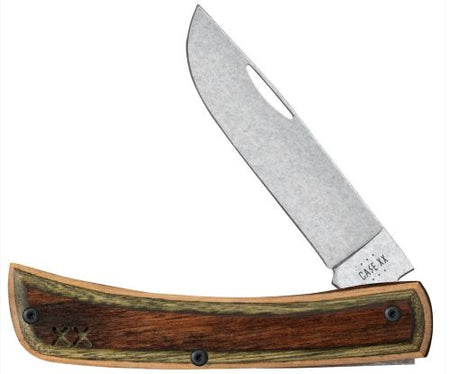 Case Knives Crossroads Series Brown Green Laminate Sod Buster Jr Folding Knife