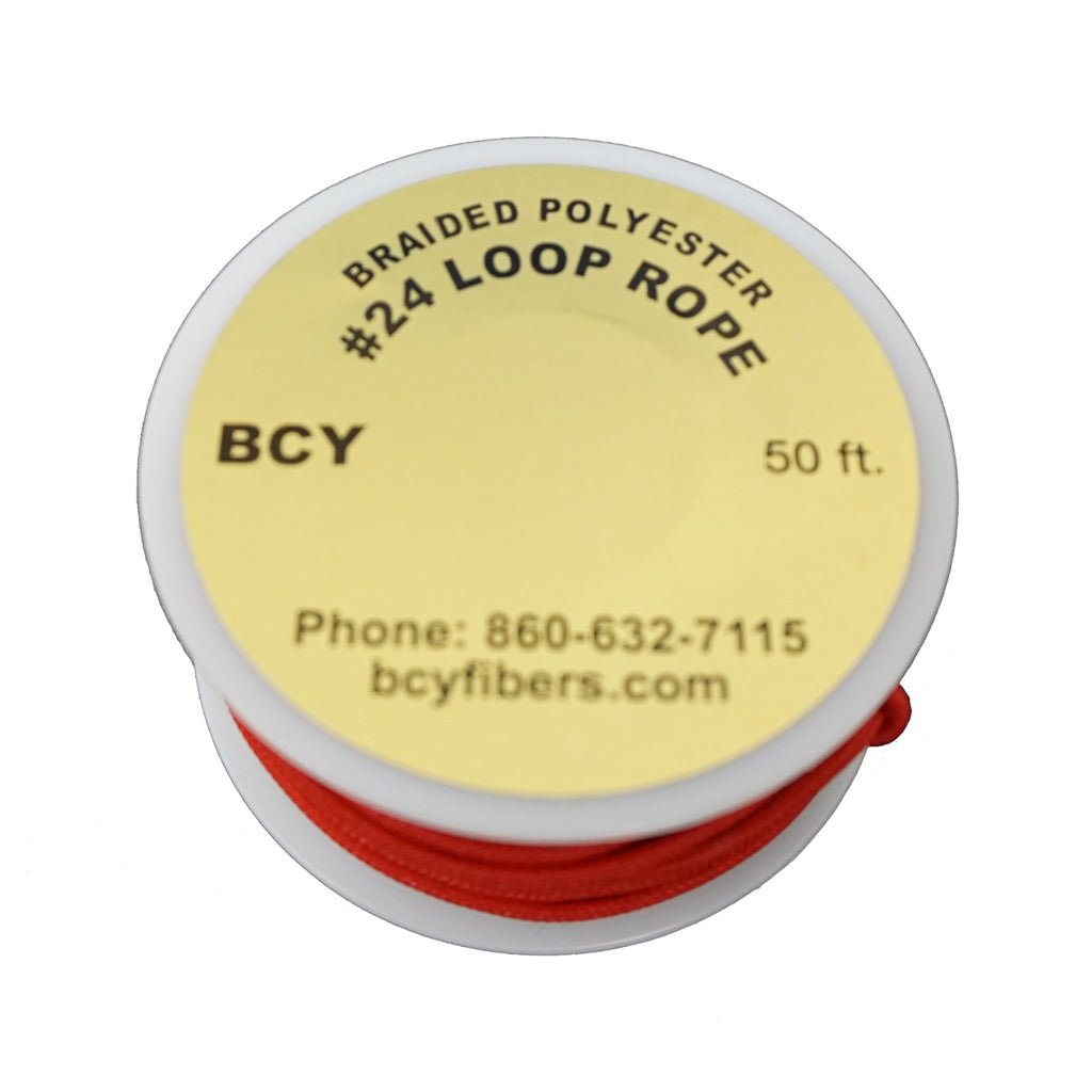 BCY 24 D-Loop Bowstring Material Red 50 ft.