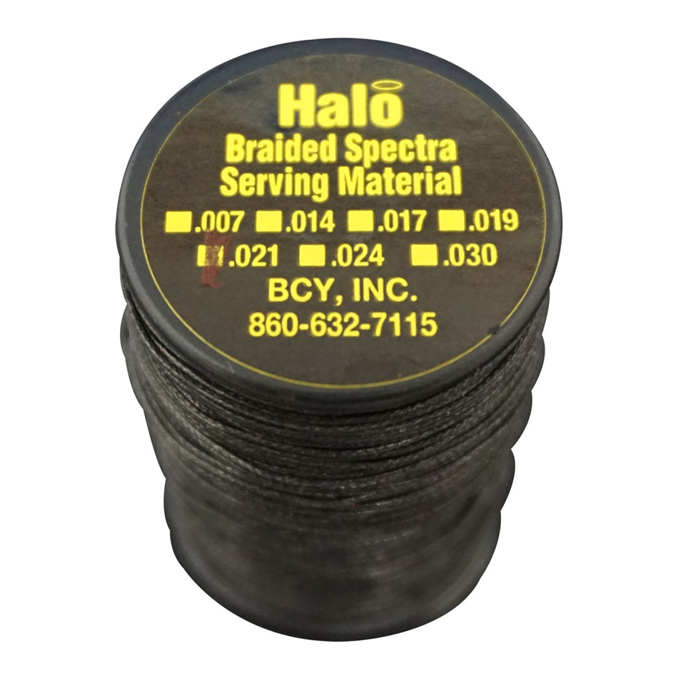 BCY Halo Braided Spectra Bowstring Serving Black .021 75 yds.