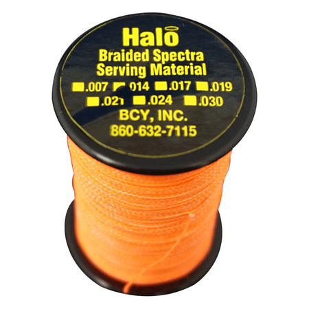 BCY Halo Braided Spectra Bowstring Serving Neon Orange .014 120 yds.